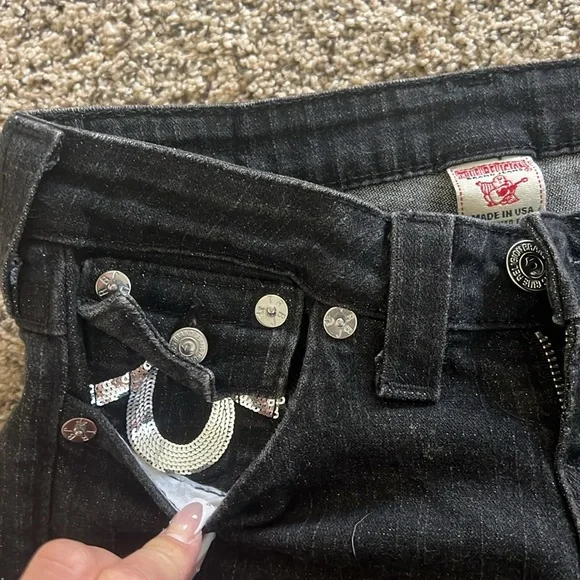 Black Sparkle True Religion Jeans - Picture 4 of 8